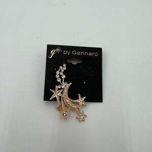 One Gold Plated Cuff Earrings for Women Cartilage Ear Cuff CZ